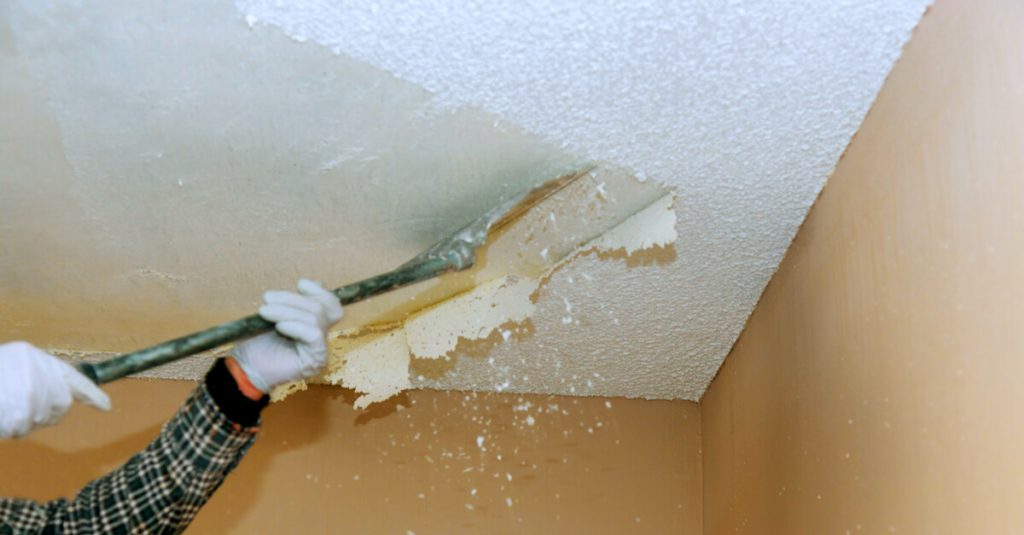 how long does it take to remove asbestos popcorn ceiling