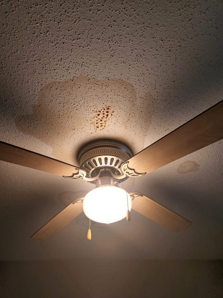 Water Coming From Ceiling Fan