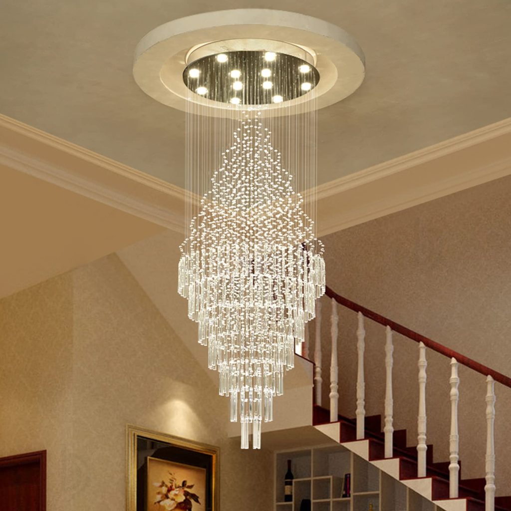 Crystal Chandelier For High Ceiling