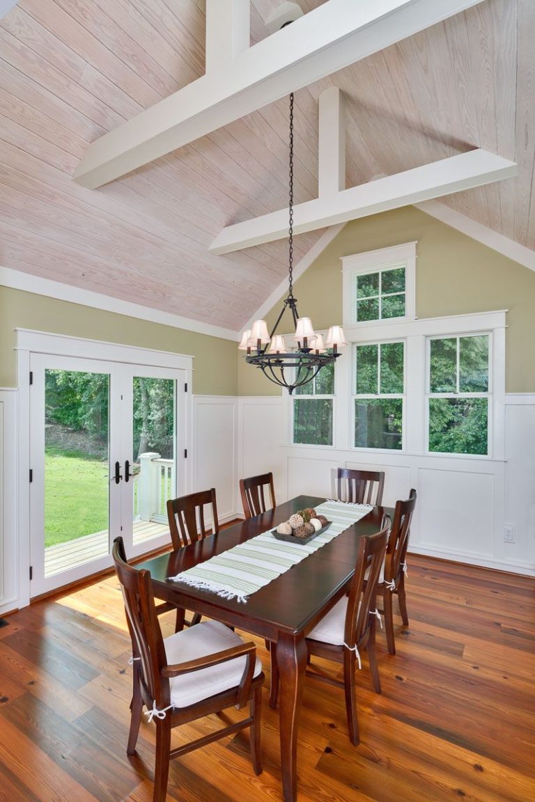 View of Stunning Whitewashed Tongue And Groove Ceiling: Transform Your Space
