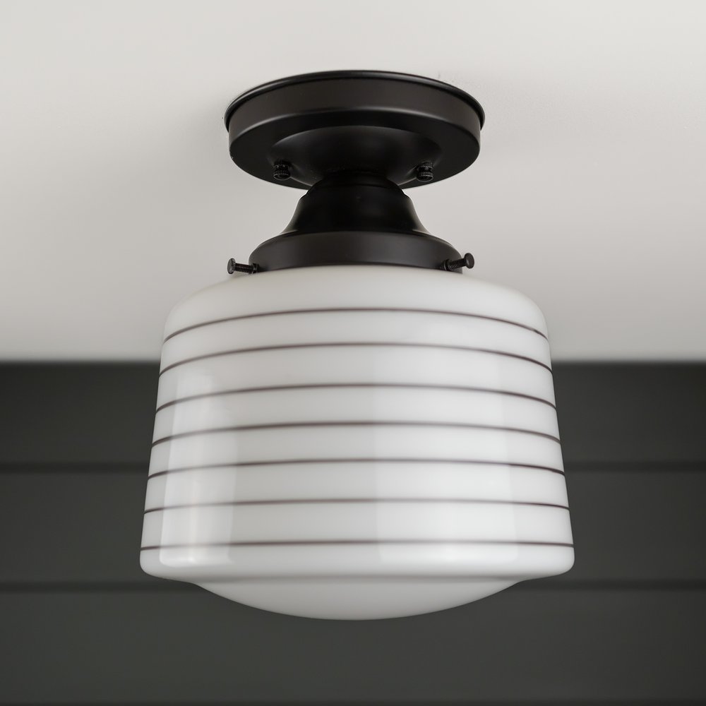 Striped Schoolhouse Ceiling Light