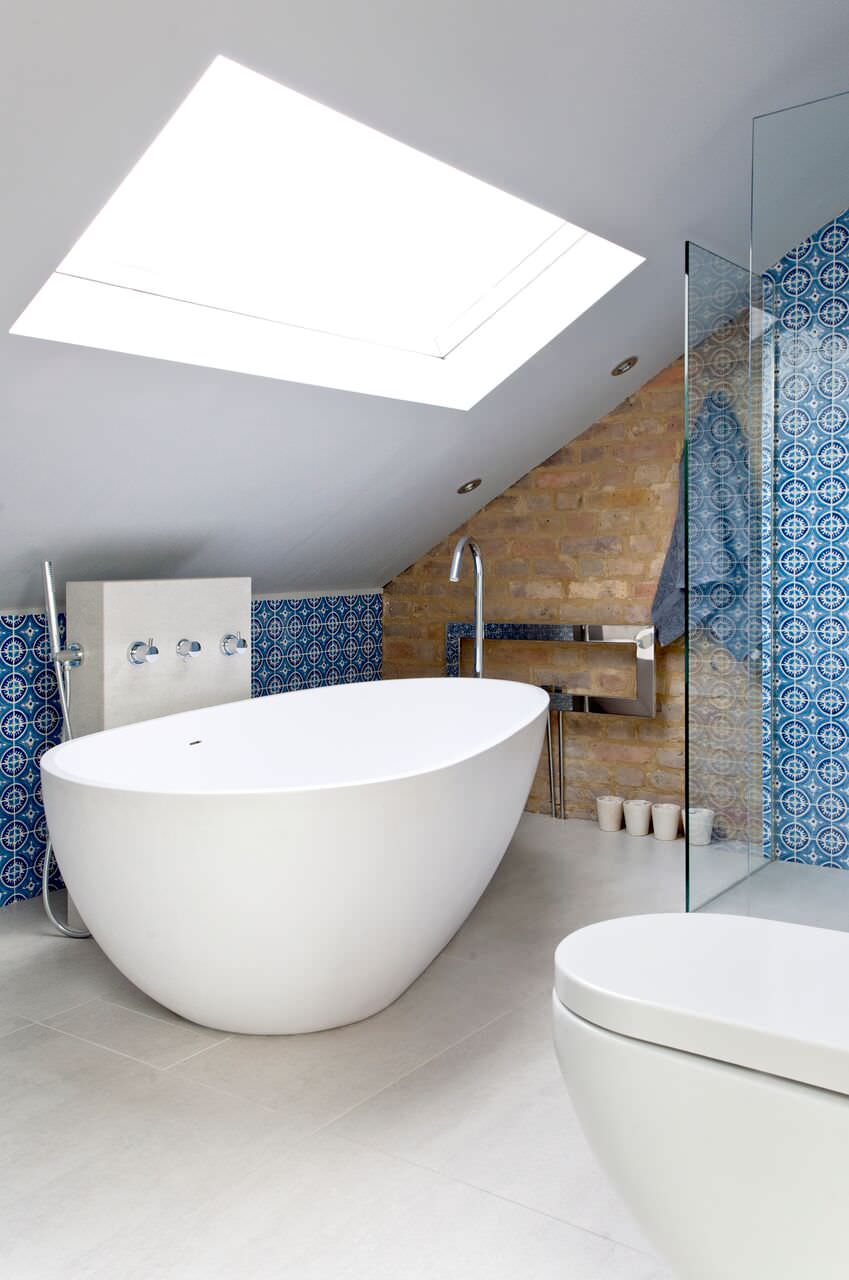 Bathroom With Sloped Ceiling