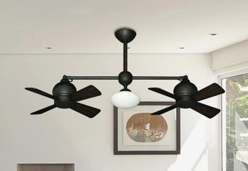 Dual Ceiling Fans Without Lights