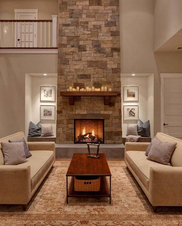 Floor To Ceiling Stone Fireplace Ideas