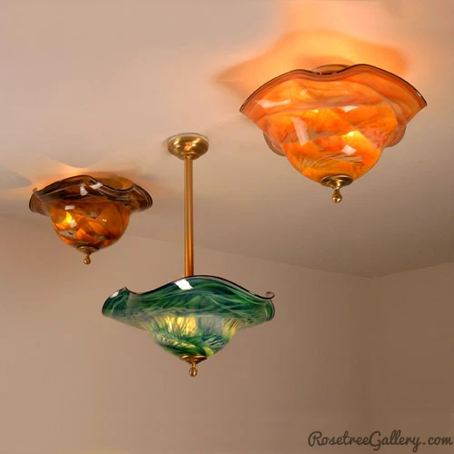 Blown Glass Ceiling Lamp