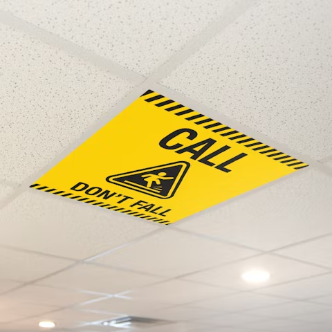 Call Don'T Fall Ceiling Tiles