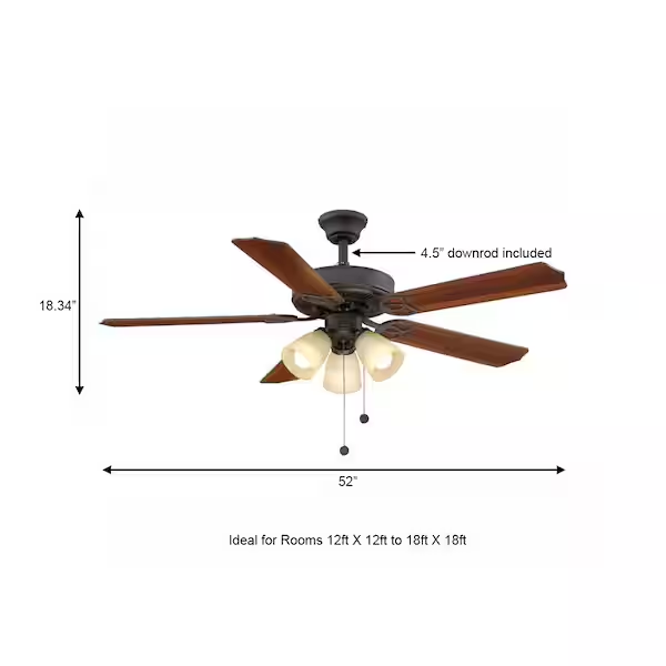 Ceiling Fan With Light Oil Rubbed Bronze