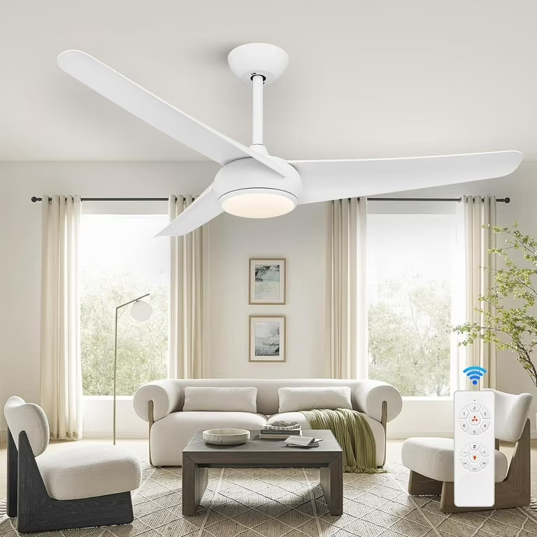 Modern 3 Blade Ceiling Fan With Light