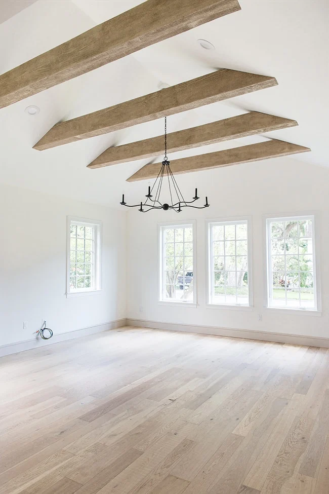 Vaulted Ceiling With Faux Beams