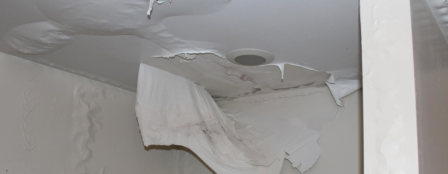 Bathroom Flood Ceiling Damage