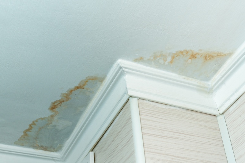 Water Stain In Ceiling Below Bathroom