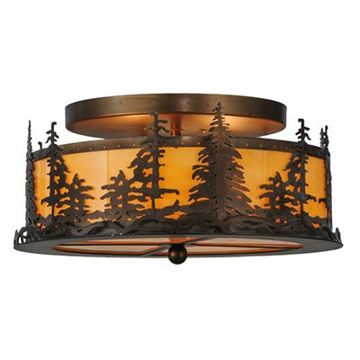 Rustic Flush Mount Ceiling Light