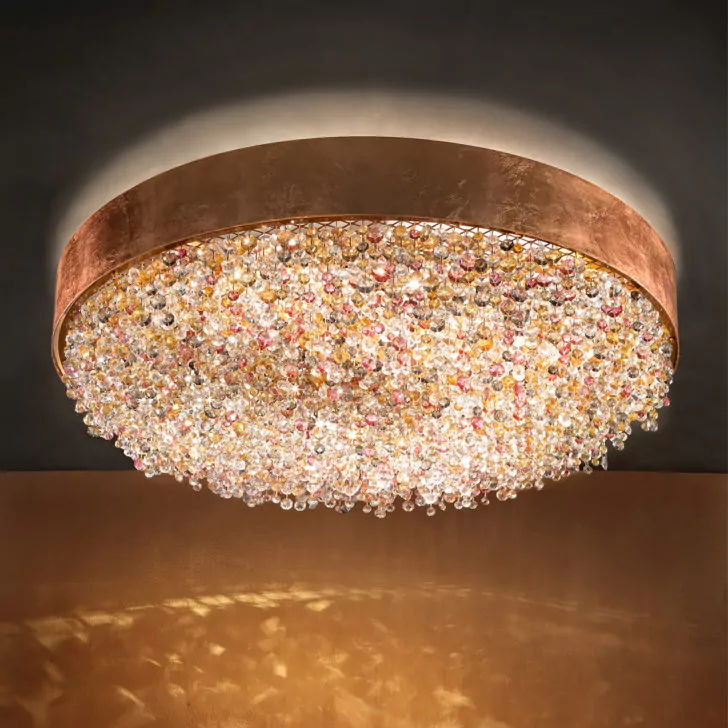 Copper Flush Mount Ceiling Light