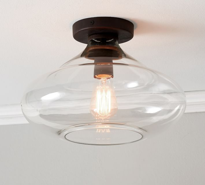 Glass Flush Mount Ceiling Fixture