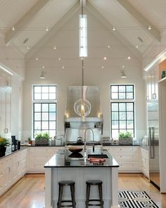 High Ceiling Kitchen Lighting