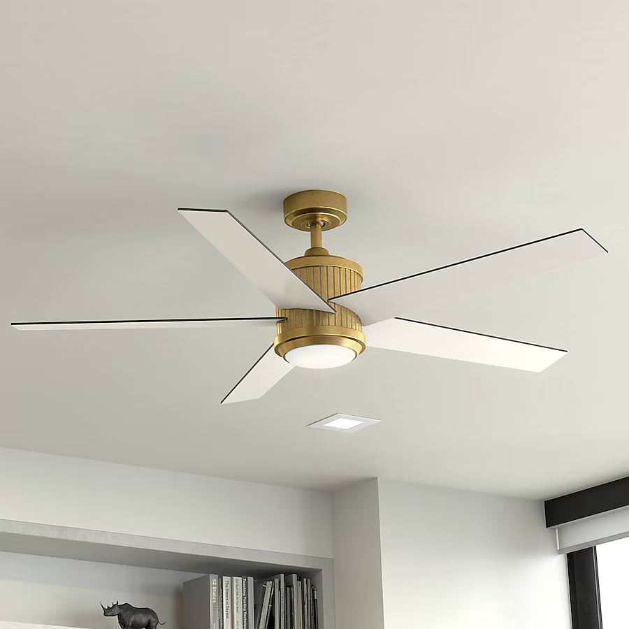 Ceiling Fan White And Brass