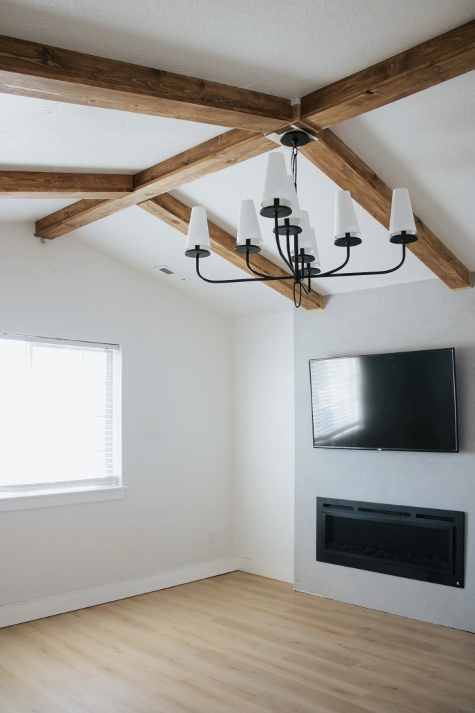 Faux Wood Beams On Vaulted Ceiling