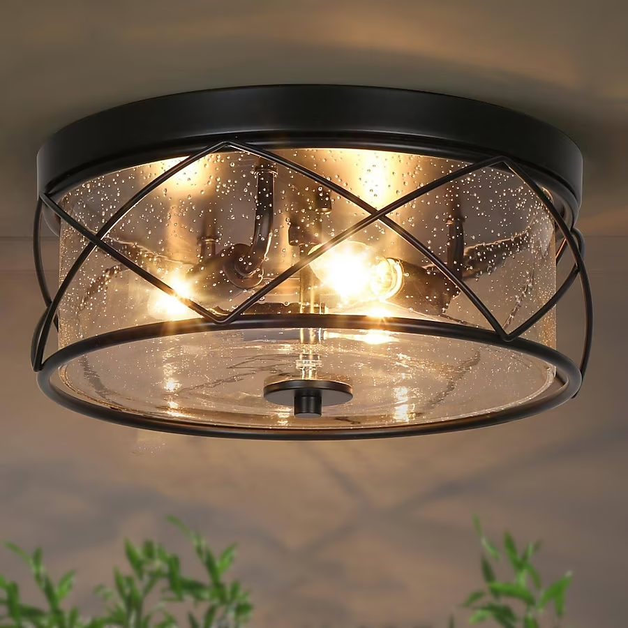 Three Light Flush Mount Ceiling Light