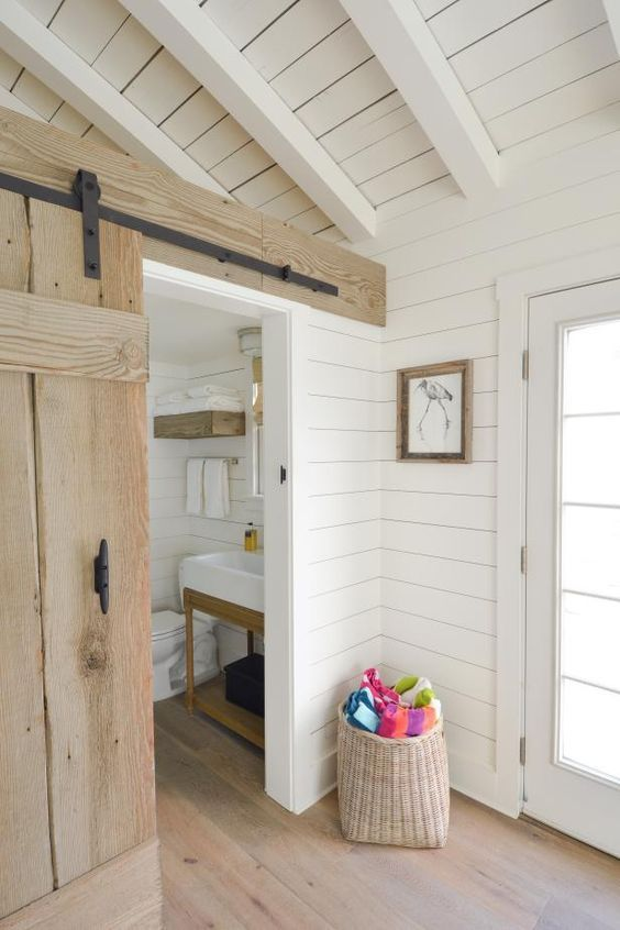 White Wood Panel Ceiling