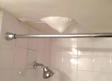 Flooded Bathroom Coming Through Ceiling