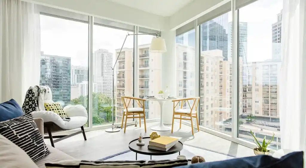 Ceiling To Floor Windows Apartments