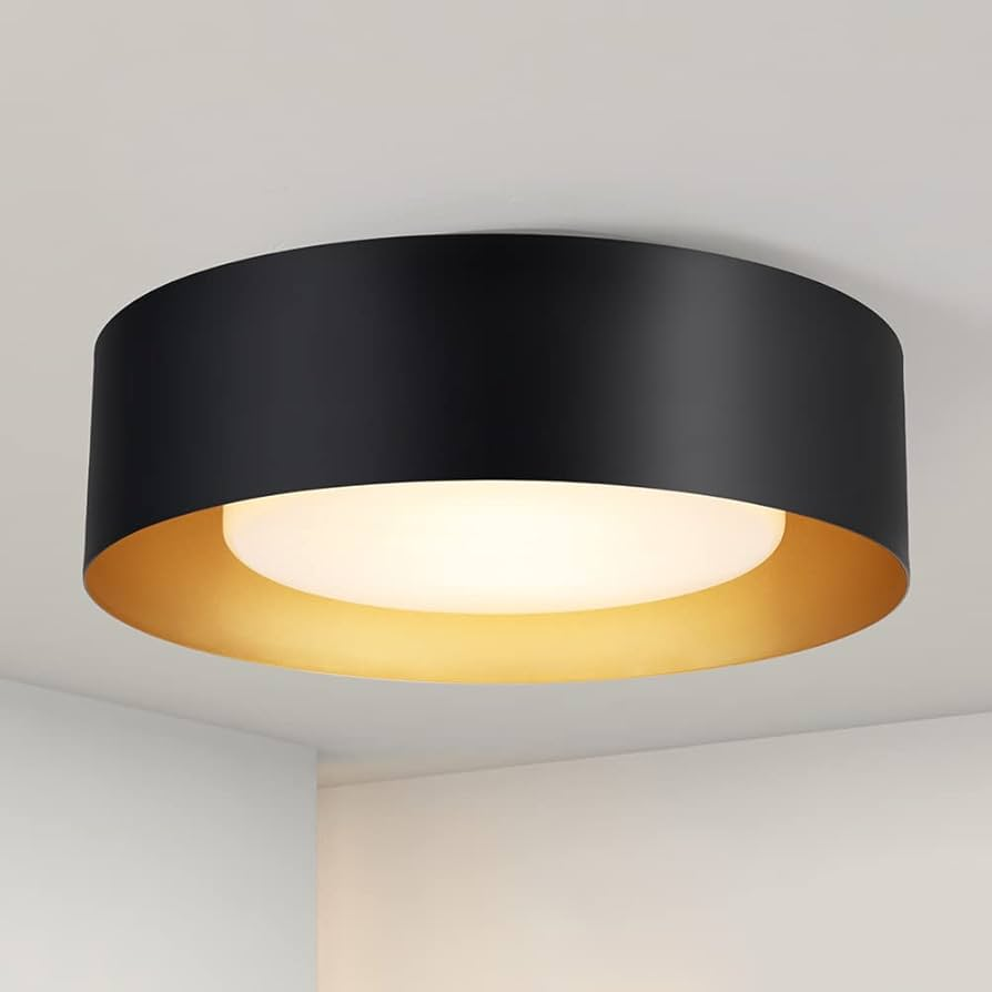 Black And Gold Flush Mount Ceiling Light