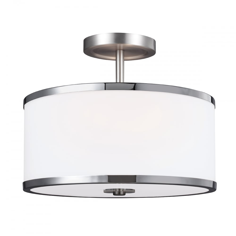 Chrome Semi Flush Ceiling Light