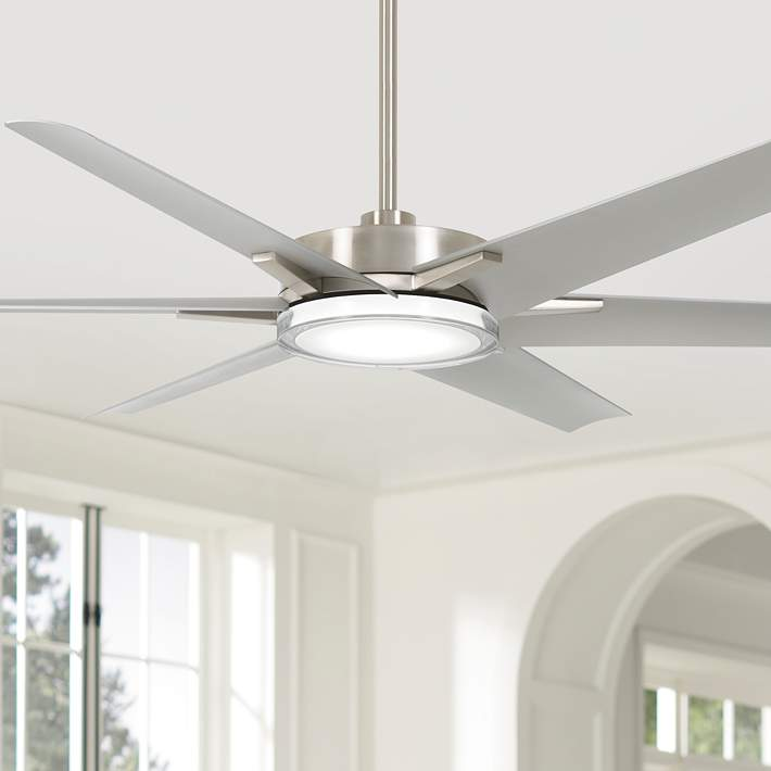 Brushed Nickel Ceiling Fan With Light