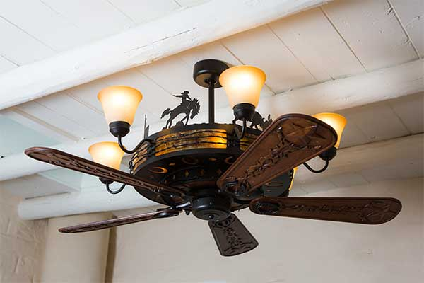 Rustic Ceiling Fan With Lights