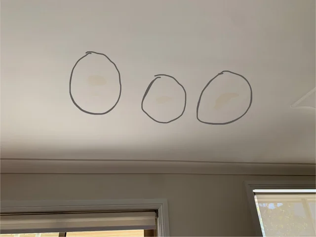 Wet Spot On Ceiling After Heavy Rain