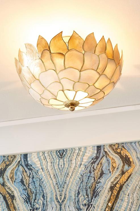 Capiz Petal Flush Mount Ceiling Light