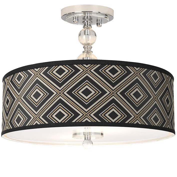 Chrome Semi Flush Mount Ceiling Light