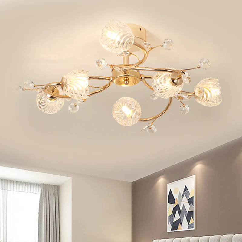 Semi Flush Gold Ceiling Lights