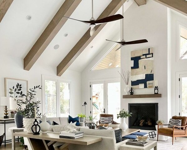 Vaulted Ceiling With Fan