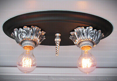 Vintage Art Deco Flush Mount Ceiling Light