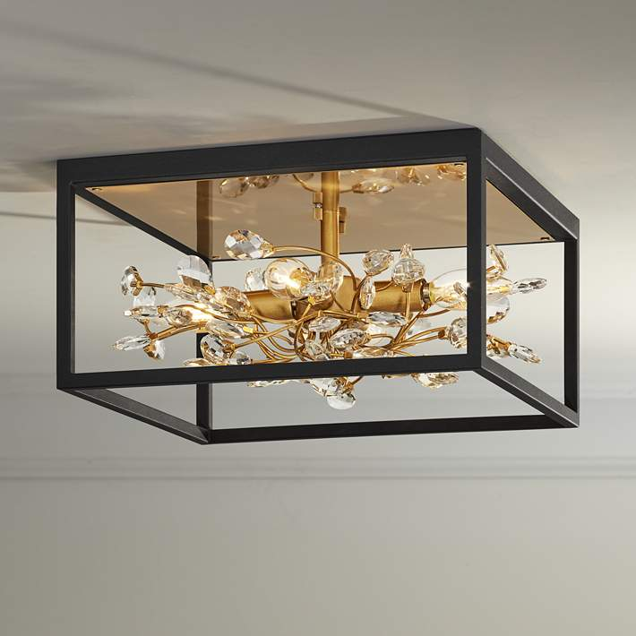 Black And Gold Flush Mount Ceiling Lights