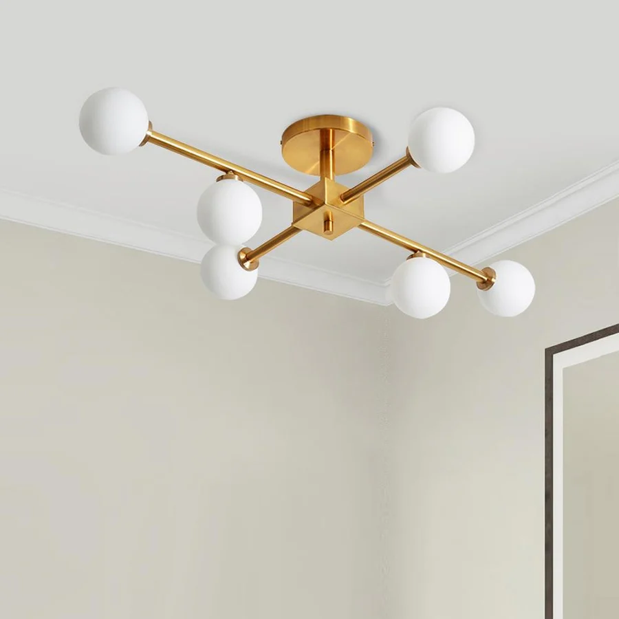 Semi Flush Mid Century Modern Ceiling Light