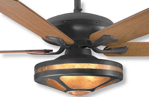 Mission Style Ceiling Fan With Light