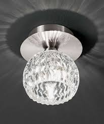 Cut Glass Flush Mount Ceiling Light