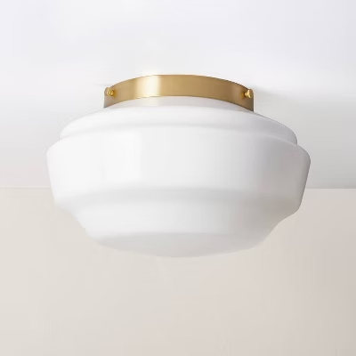 Milk Glass Flush Mount Ceiling Light