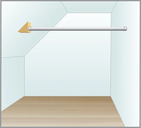 Sloped Ceiling Closet Rod Bracket