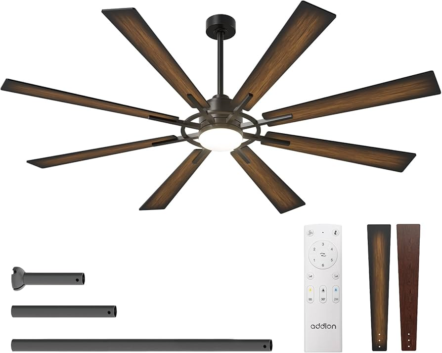 8 Blade Ceiling Fan With Light